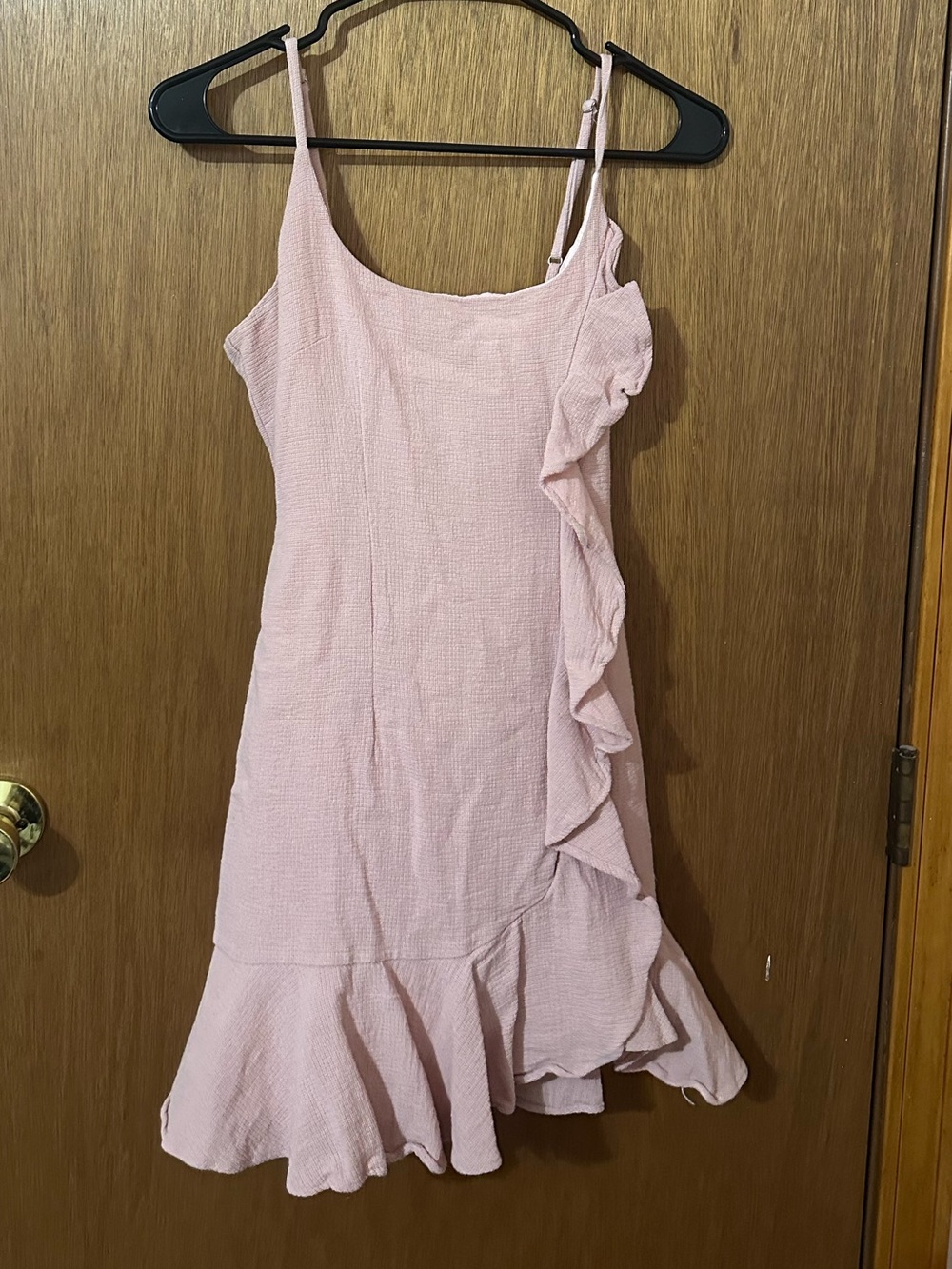 Hello Molly Pink Ruffle Mini Dress